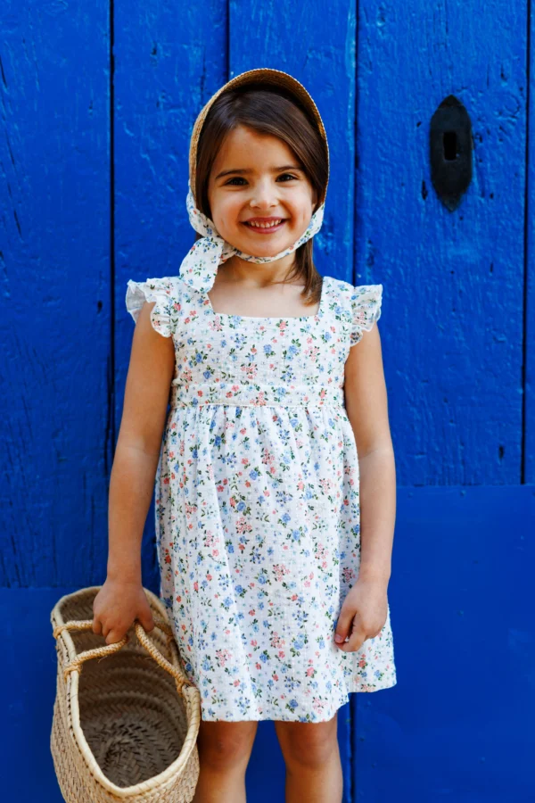 Vestido niña blanco con flores