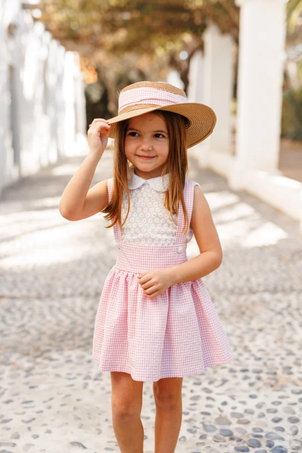 Ropa niña vichy rosa