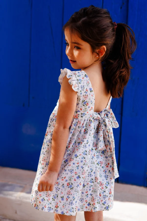 Vestido niña blanco con flores